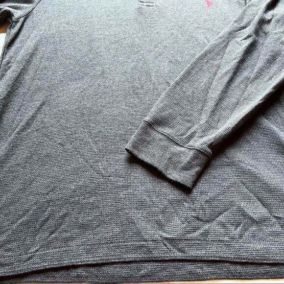 US Polo Assn NWOT dark gray 3 button Henley XXL long sleeve - Picture 5 of 6